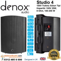 Denox Studio 4 100V Trafolu Kabin Sütun Hoparlör