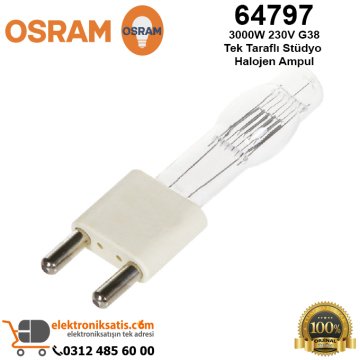 Osram 64797 3000 Watt 230 Volt G38 Tek Taraflı Stüdyo Halojen Ampul