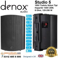 Denox Studio 5B 100V Trafolu Kabin Sütun Hoparlör