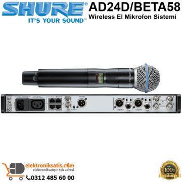 Shure AD24D/BETA58 Wireless El Mikrofon Sistemi