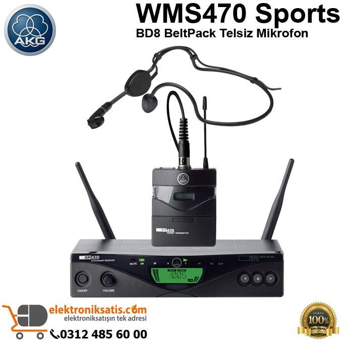 AKG WMS470 Sports Set BD8 BeltPack Telsiz Mikrofon