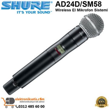 Shure AD24D/SM58 Wireless El Mikrofon Sistemi