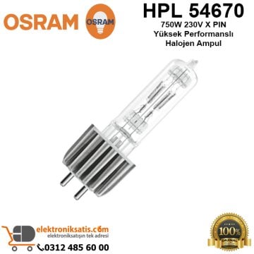 Osram HPL 54670 750 Watt 230 Volt X PIN Yüksek Performanslı Halojen Ampul