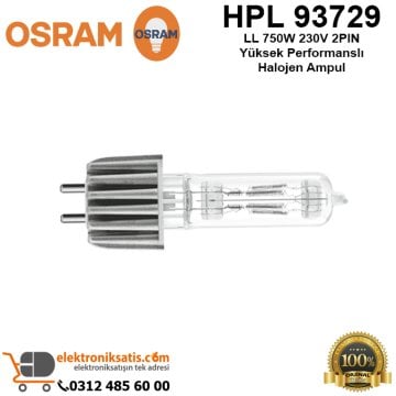 Osram HPL 93729 LL 750 Watt 230 Volt 2PIN Yüksek Performanslı Halojen Ampul