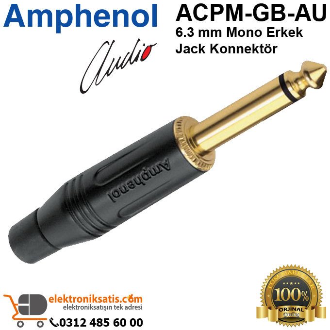 Amphenol ACPM-GB-AU 6.3 mm Mono Erkek Jack