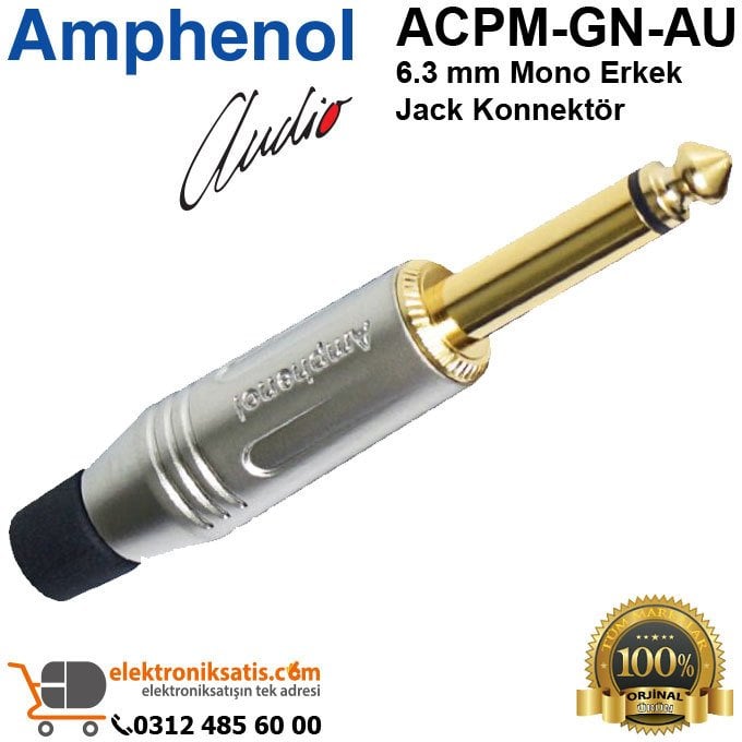 Amphenol ACPM-GN-AU 6.3 mm Mono Erkek Jack