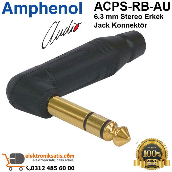 ACPS-RN-AU AMPHENOL - Conector: Jack 6,3mm Enchufe; Macho; Stereo; Vías: 3; Para
