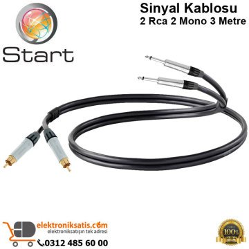 Sinyal Kablosu 2 Rca 2 Mono 3 Metre