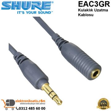 Shure EAC3GR Kulaklık Uzatma Kablosu