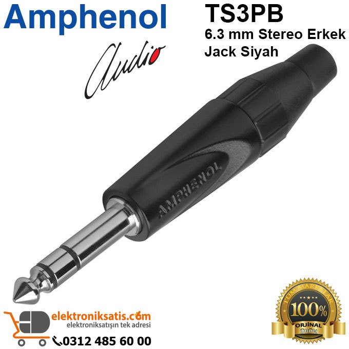 Amphenol TS3PB 6.3 mm Stereo Erkek Jack