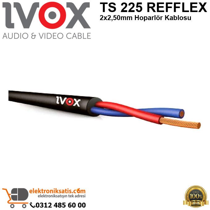 Ivox TS 225 REFFLEX 2x2,50mm Hoparlör Kablosu