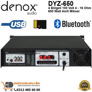 Denox DYZ-650 100V 650 Watt 4 Bölgeli Anfi