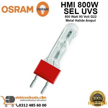Osram HMI 800W SEL UVS 800 Watt 95 Volt G22 Metal Halide Ampul