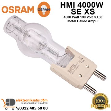 Osram HMI 4000W SE XS 4000 Watt 190 Volt GX38 Metal Halide Ampul