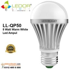 Ledor Light LL-QP50-5 Watt Warm White Led Ampul
