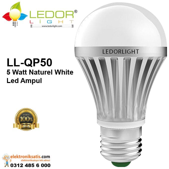 Ledor Light LL QP50 5 Watt Naturel White Led Ampul