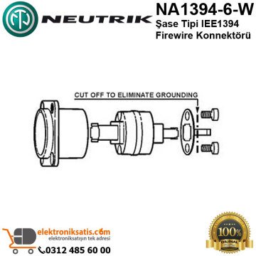 Neutrik NA1394-6-W Şase Tipi IEE1394 Firewire Konnektörü