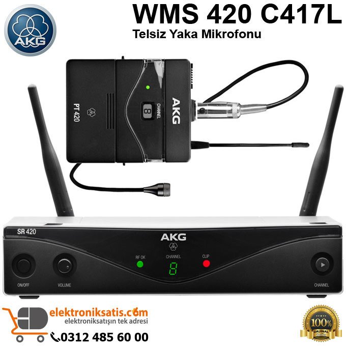 AKG WMS 420 C417 L Telsiz Yaka Mikrofonu