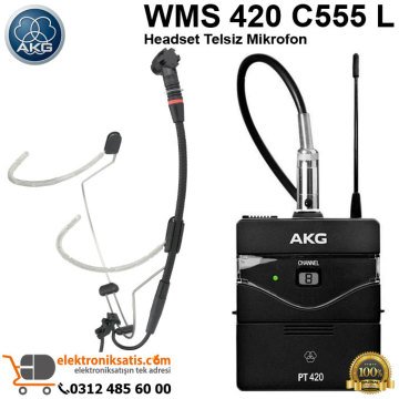 AKG WMS 420 C555 L Headset Telsiz Mikrofon