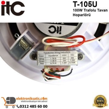 İtc T-105U 100V Trafolu 6W Tavan Hoparlörü