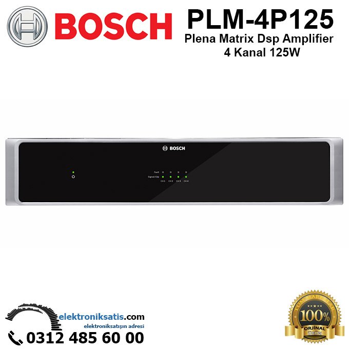 BOSCH PLM-4P125 Plena Matrix Dsp Amplifier 4 Kanal 125W