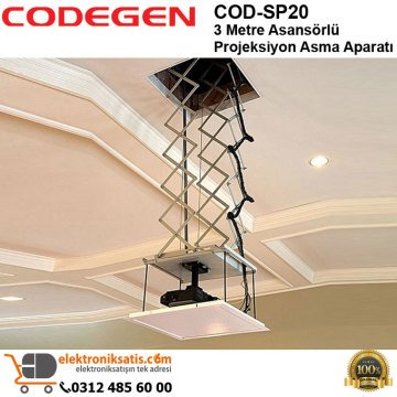 Codegen COD-SP20 3 Metre Asansörlü Projeksiyon Asma Aparatı