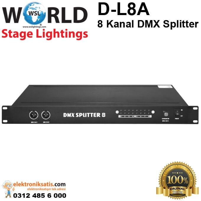 WSLightings D-L8A 8 Kanal DMX Splitter