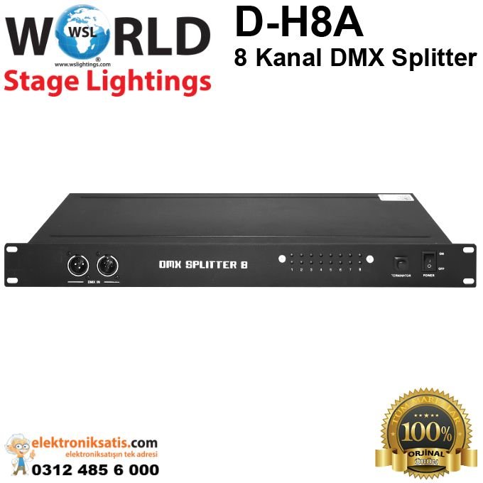 WSLightings D-H8A 8 Kanal DMX Splitter