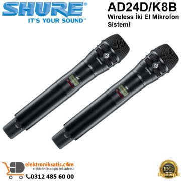 Shure AD24D/K8B Wireless iki El Mikrofon Sistemi