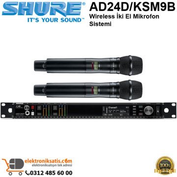 Shure AD24D/KSM9B Wireless iki El Mikrofon Sistemi