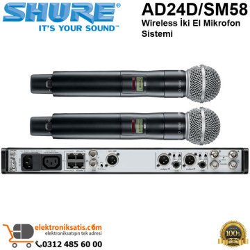 Shure AD24D/SM58 Wireless iki El Mikrofon Sistemi