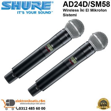 Shure AD24D/SM58 Wireless iki El Mikrofon Sistemi