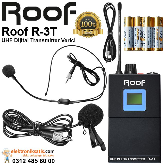 Roof R-3T UHF 32 Kanal Verici Mikrofon Transmitter