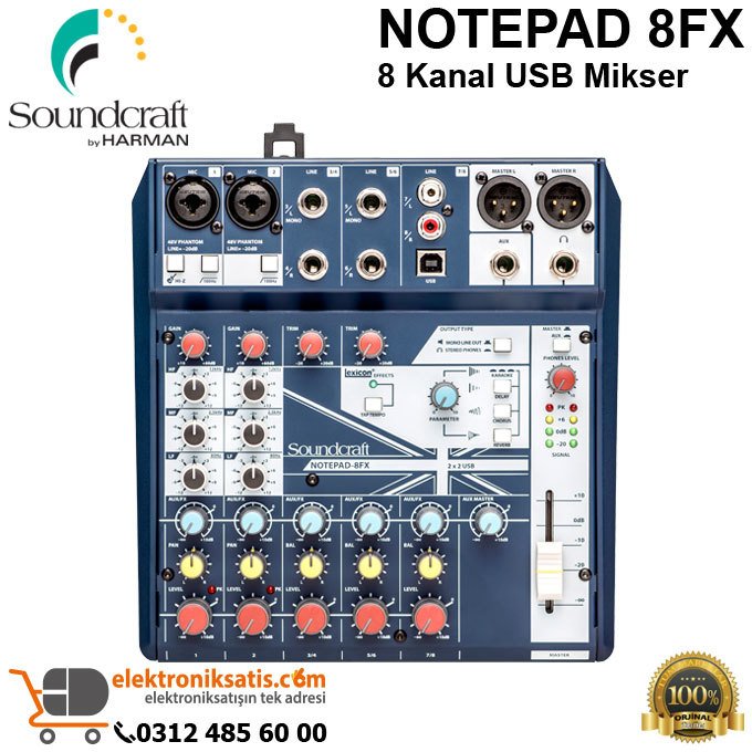 Soundcraft Notepad 8FX 8 Kanal USB Mikser