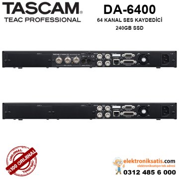 TASCAM DA-6400 64 Kanal Dijital Ses Kayıt Cihazı 240 GB SSD