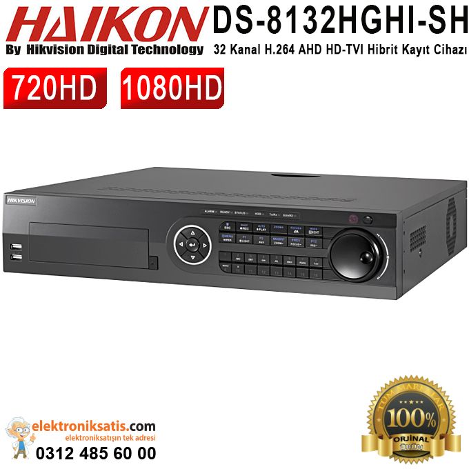 Haikon DS-8132HGHI-SH 32 Kanal H.264 AHD HD-TVI Hibrit Kayıt Cihazı