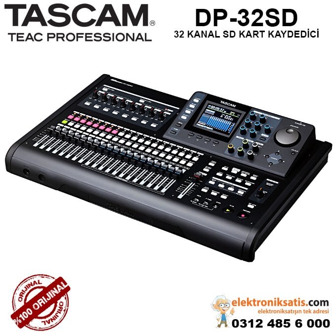 TASCAM DP-32SD 32 Kanal Ses Kayıt Cihazı Mikseri