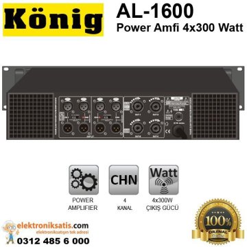 König AL-1600 Power Amfi 4x300 Watt