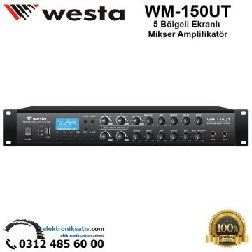 Westa WM-150UT 150W 5 Bölgeli Ekranlı Mikser Amplifikatör