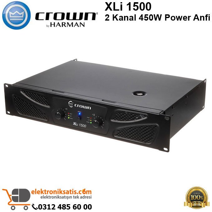 Crown XLi 1500 2 Kanal 450W Power Anfi
