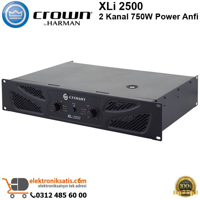 Crown XLi 2500 2 Kanal 750W Power Anfi