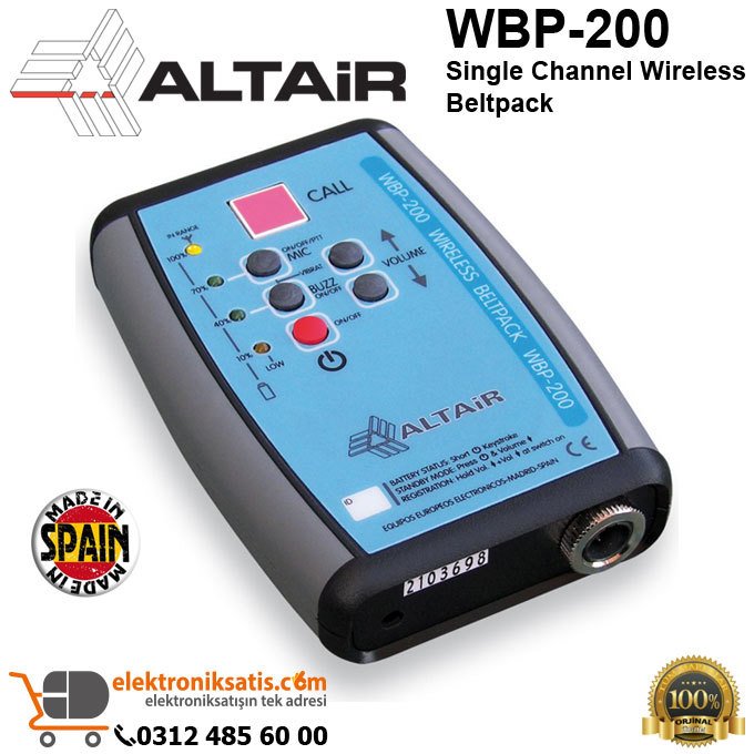 Altair WBP-200 Single Channel Wireless Beltpack