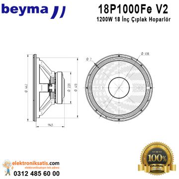 Beyma 18P1000/Fe V2 18 inç 45 cm Hoparlör