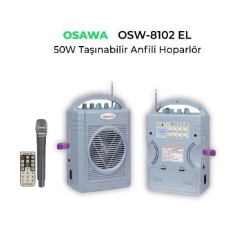 OSAWA OSW-8102 E 1-El Mikrofon Seyyar Portatif Hoparlör