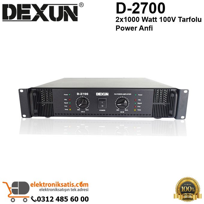 Dexun D-2700 2x1000 Watt 100V Tarfolu Power Anfi