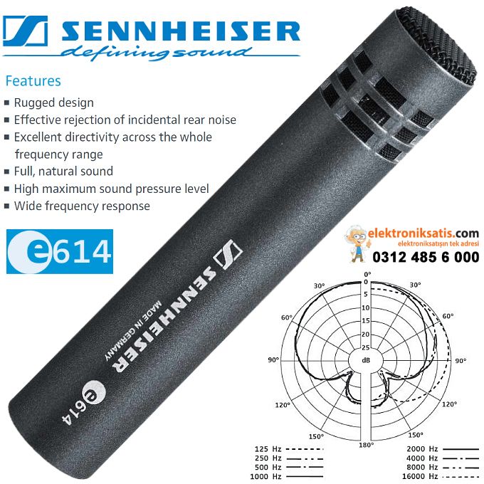 Sennheiser E614 Kondansatör Mikrofon