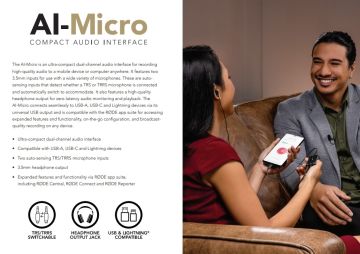 RØDE AI-Micro çift kanallı mikrofon ses giriş ünitesi
