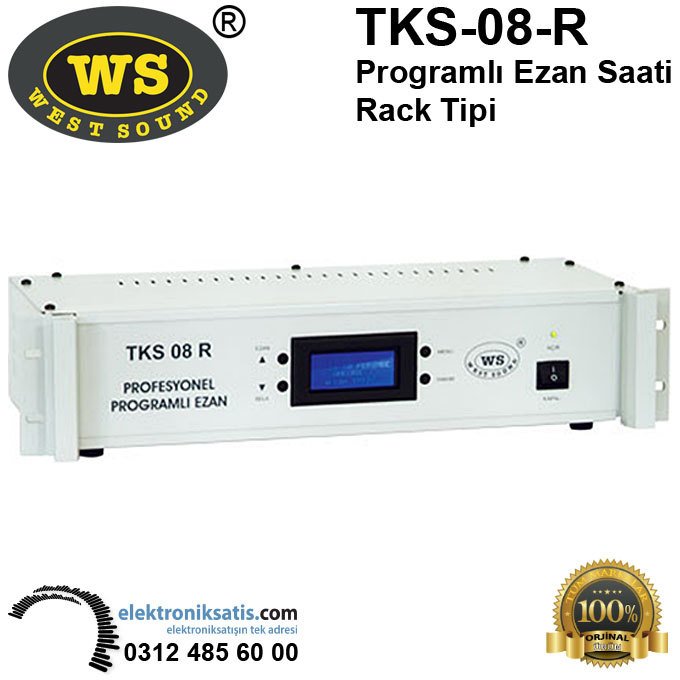 West Sound TKS 08 R Programlı Ezan Saati Rack Tipi