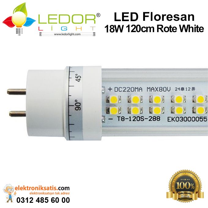 Ledorlight LED Floresan 18W 120 cm Rote White