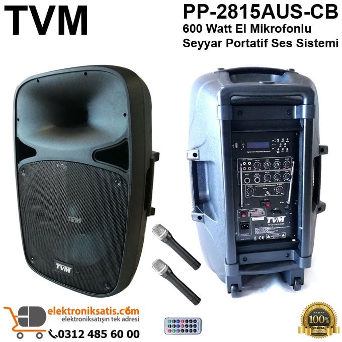 TVM PP-2815AUS-CB Seyyar Portatif Ses Sistemi
